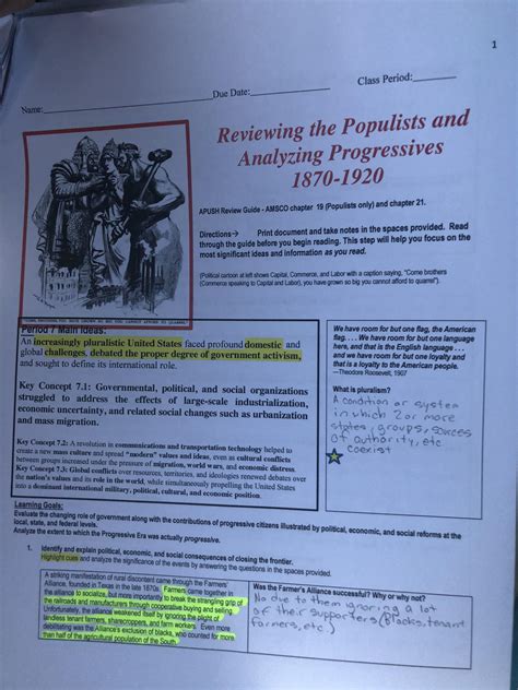 PRINT AND COMPLETE IN INK. . Apush amsco chapter 14 guided reading answers